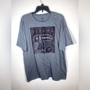Gray Panama Graphic Tee, Fruit of the Loom
